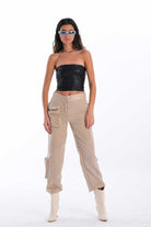 Kahshan-Doyenne Cargo Pants Beige-Pantolon-7-Milagron.com