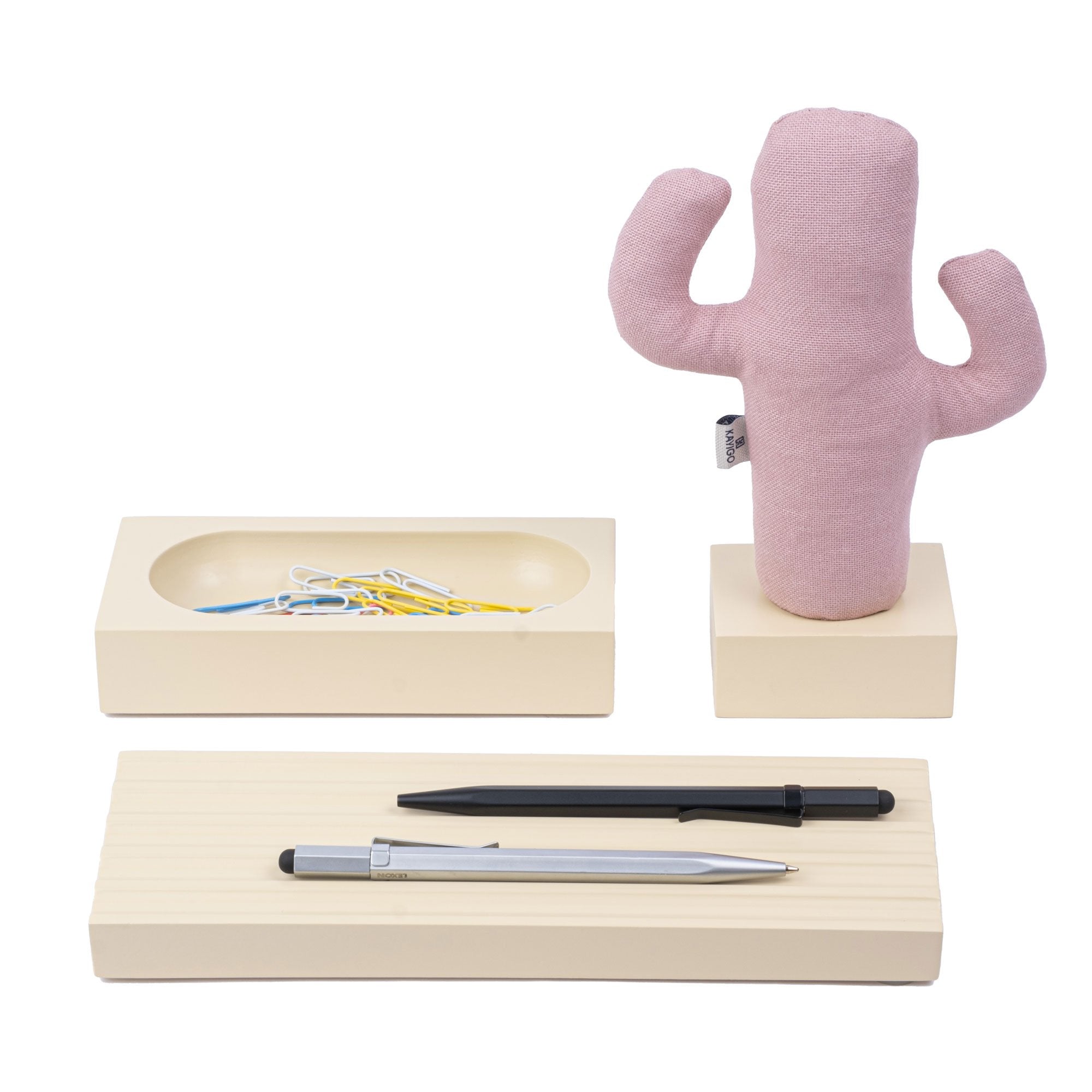 Kayigo-Cactus Lavanta Dolgulu Notluk / Pembe Krem-Masaüstü Organizer-2-Milagron.com