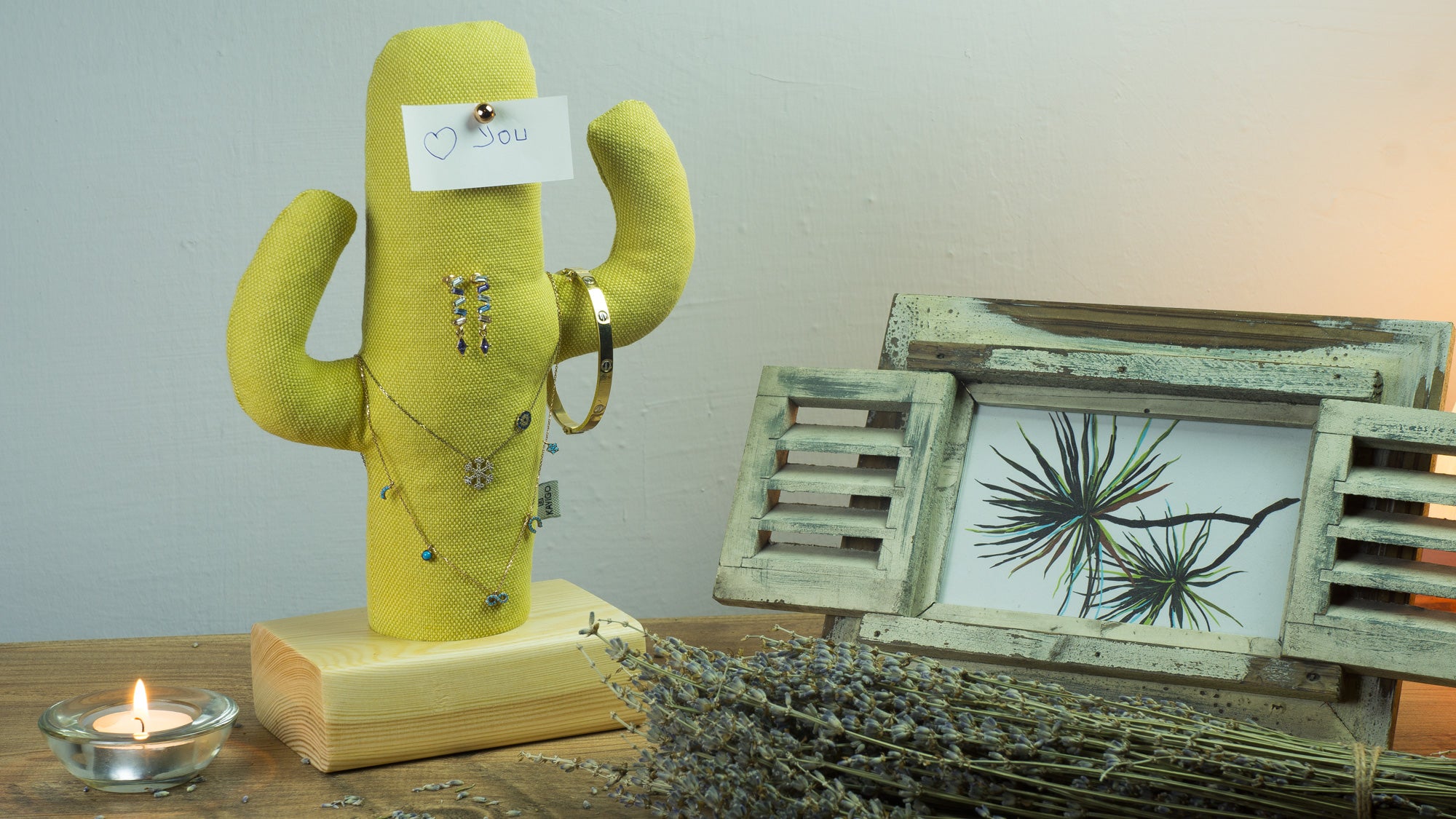 Kayigo-Cactus Xl Lavanta Dolgulu Notluk-Masaüstü Organizer-2-Milagron.com