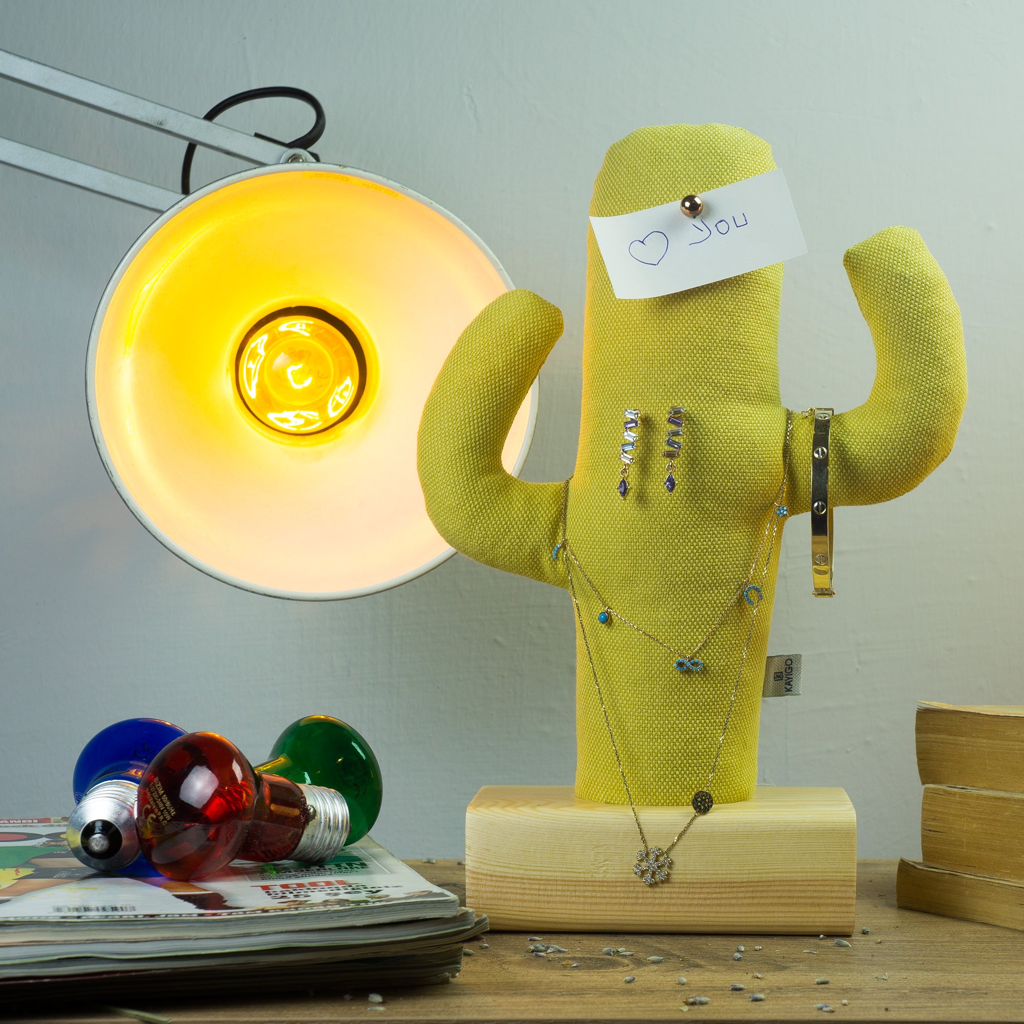 Kayigo-Cactus Xl Lavanta Dolgulu Notluk-Masaüstü Organizer-3-Milagron.com