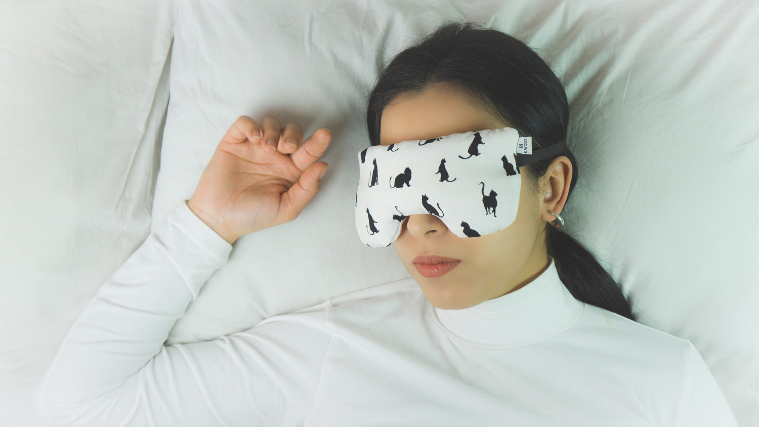 Kayigo-Cooly Göz Yastığı Beyaz-Göz Bandı-2-Milagron.com