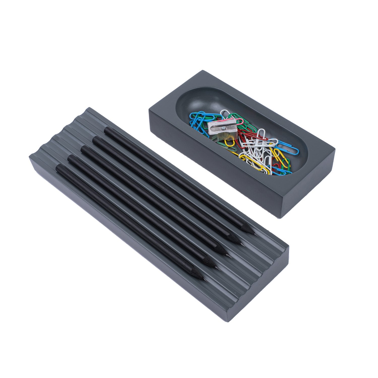 Kayigo-Gri Woody İkili Ofis Seti-Masaüstü Organizer-1-Milagron.com