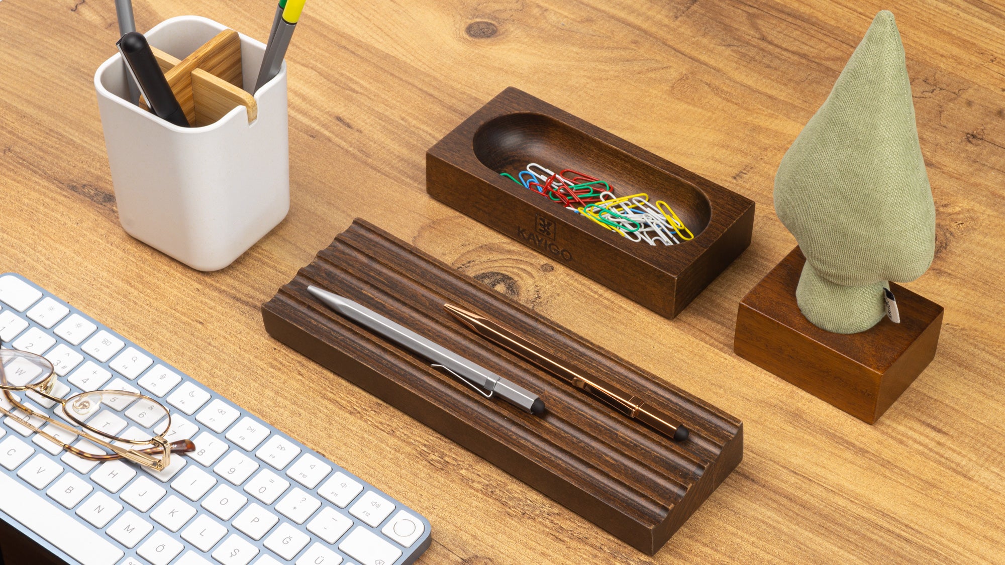 Kayigo-Lavanta Dolgulu Yeşil Selvi Notluk-Masaüstü Organizer-4-Milagron.com