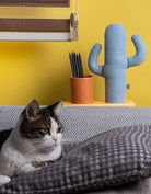 Kayigo-Lavender Kalemlik & Notluk Mavi Kaktüs-Masaüstü Organizer-4-Milagron.com