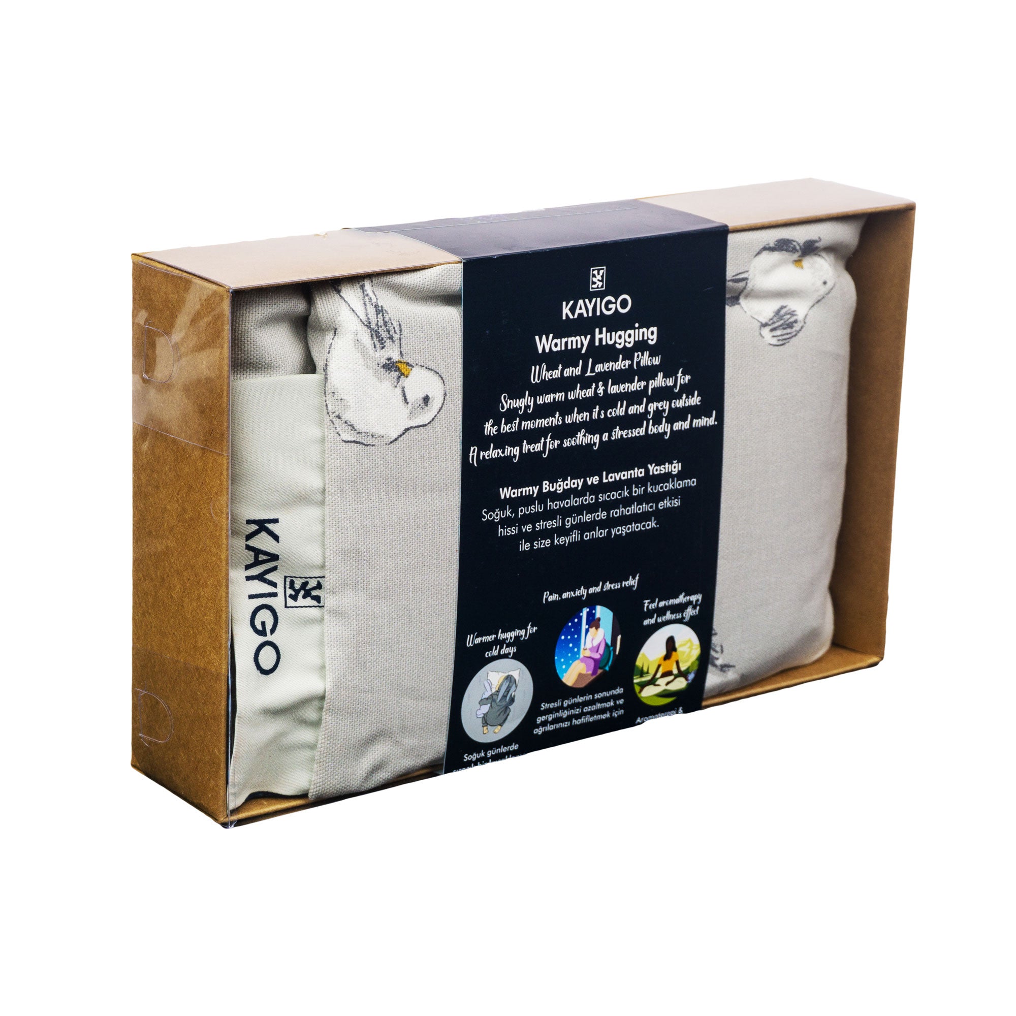 Kayigo-Warmy Lavantalı Ilık Sarılma Yastığı Martı-Boyun Yastığı-3-Milagron.com