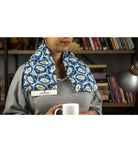 Kayigo-Warmy Lavantalı Ilık Sarılma Yastığı Mavi çiçekler-Boyun Yastığı-5-Milagron.com