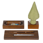 Kayigo-Woody Koyu Ahşap üçlü Ofis Seti Yeşil Selvi-Masaüstü Organizer-1-Milagron.com