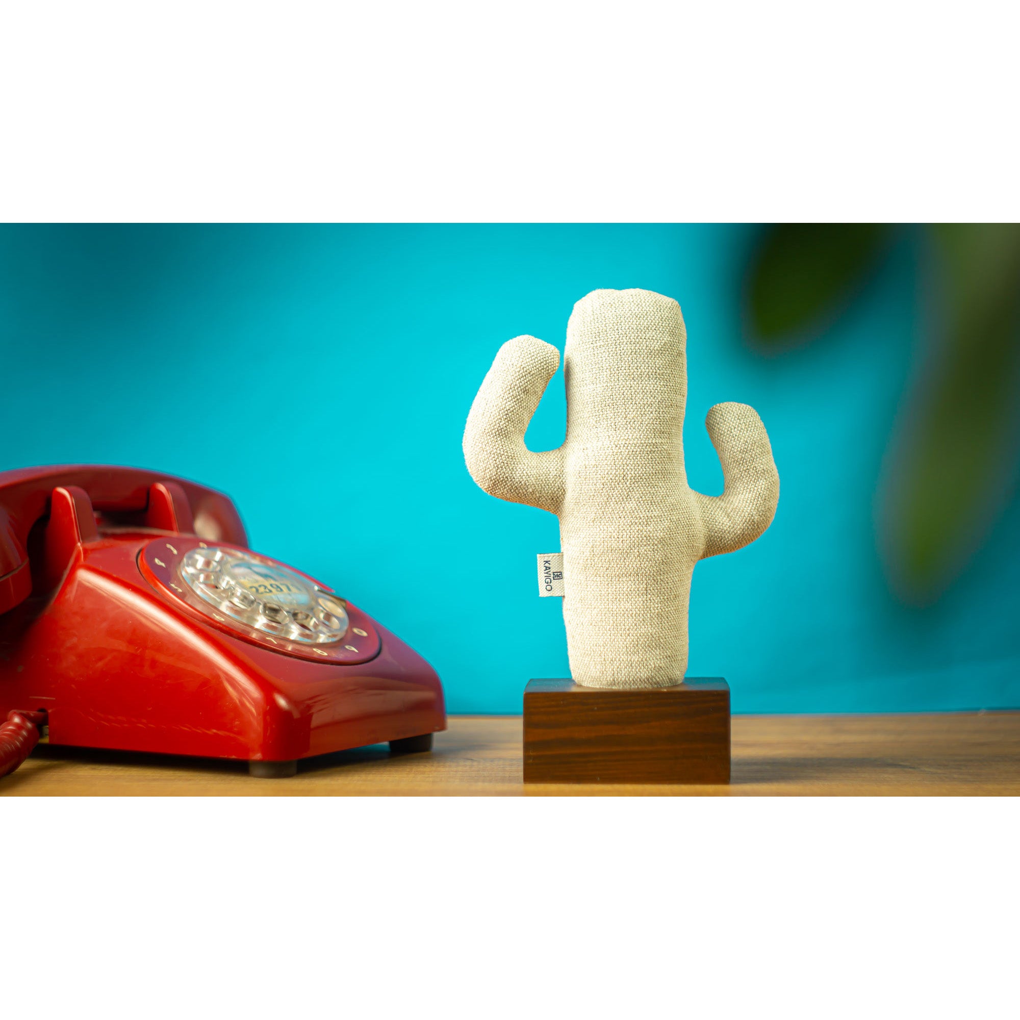 Kayigo-Woody Koyu Kahverengi Ahşap üçlü Ofis Seti Bej Kaktüs-Masaüstü Organizer-4-Milagron.com