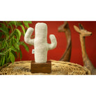 Kayigo-Woody Koyu Kahverengi Ahşap üçlü Ofis Seti Bej Kaktüs-Masaüstü Organizer-5-Milagron.com