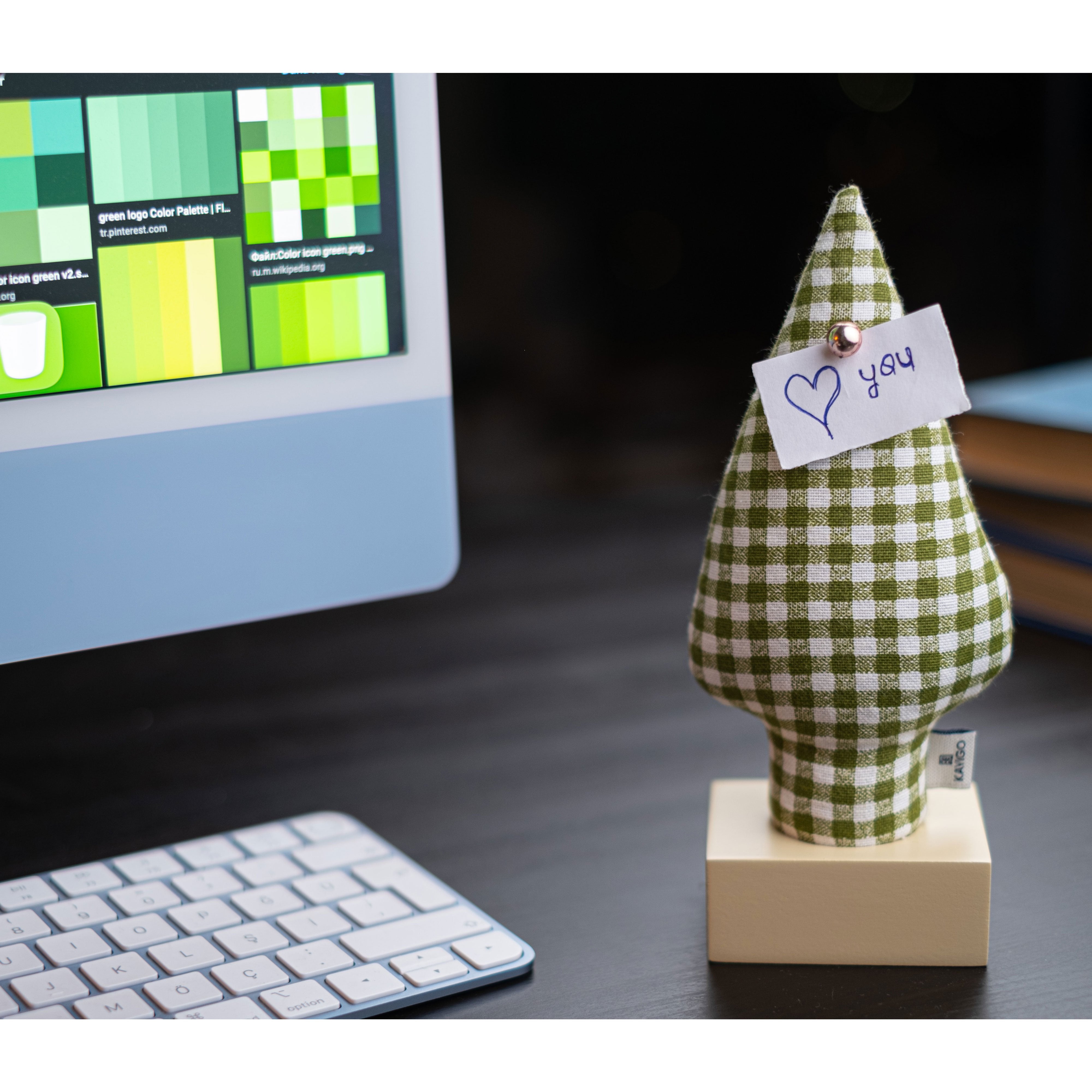 Kayigo-Woody Krem üçlü Ofis Seti Pötikareli Selvi-Masaüstü Organizer-3-Milagron.com