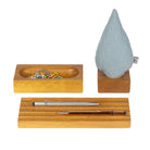 Kayigo-Woody Mavi Ladin üçlü Set İroko Ağacı-Masaüstü Organizer-1-Milagron.com