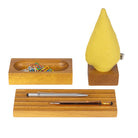 Kayigo-Woody Sarı Ladin üçlü Set İroko Ağacı-Masaüstü Organizer-1-Milagron.com