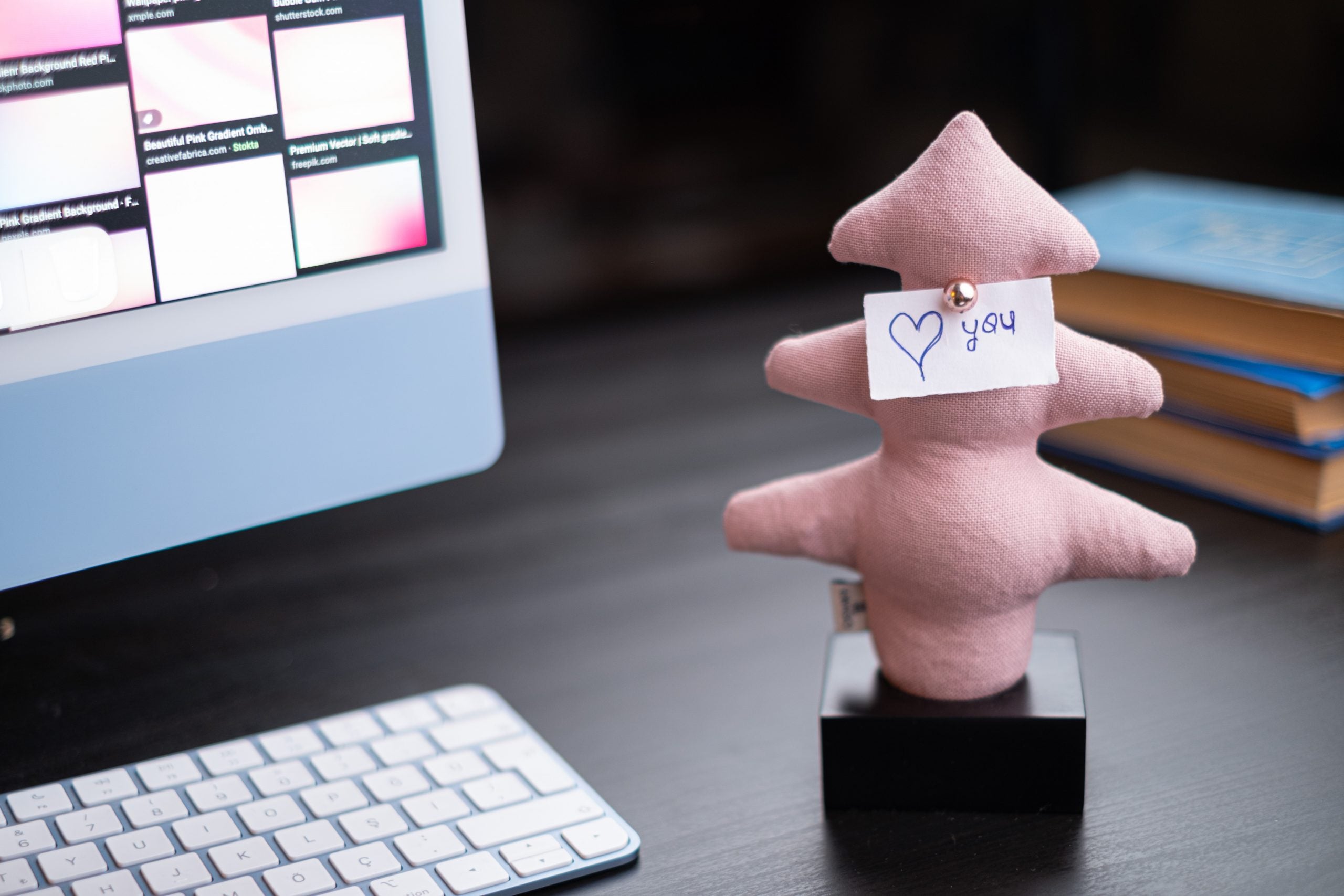 Kayigo-Woody Siyah üçlü Ofis Seti Pembe çam-Masaüstü Organizer-5-Milagron.com