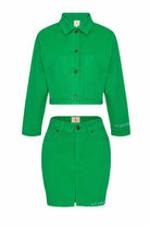 LA LOUVE-Serpent Denim Etek-Ceket Takım-Alt - Üst Takım-1-Milagron.com