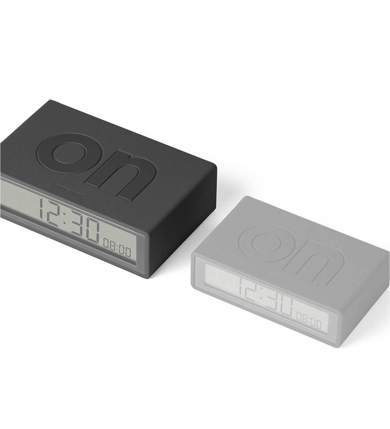 Lexon-Flip Alarm Saat Koyu Gri-Masa Saati-3-Milagron.com