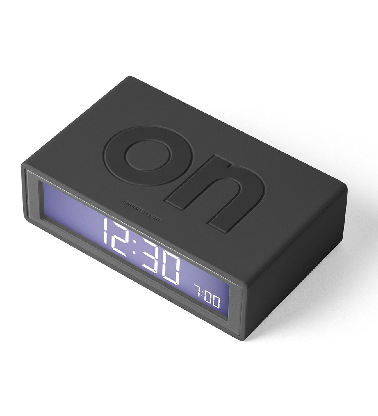 Lexon-Flip Alarm Saat Koyu Gri-Masa Saati-4-Milagron.com