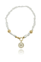 Linya Jewellery-Kutup Yıldızı Madalyon İnci Kolye-Kolye-1-Milagron.com