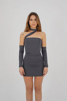 Liquide-SORUNLU - Kendall Elbise Füme-Elbise-2-Milagron.com