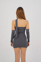 Liquide-SORUNLU - Kendall Elbise Füme-Elbise-3-Milagron.com