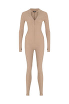 Liquide-SORUNLU - Mitte Bodysuit Bej-Tulum-3-Milagron.com