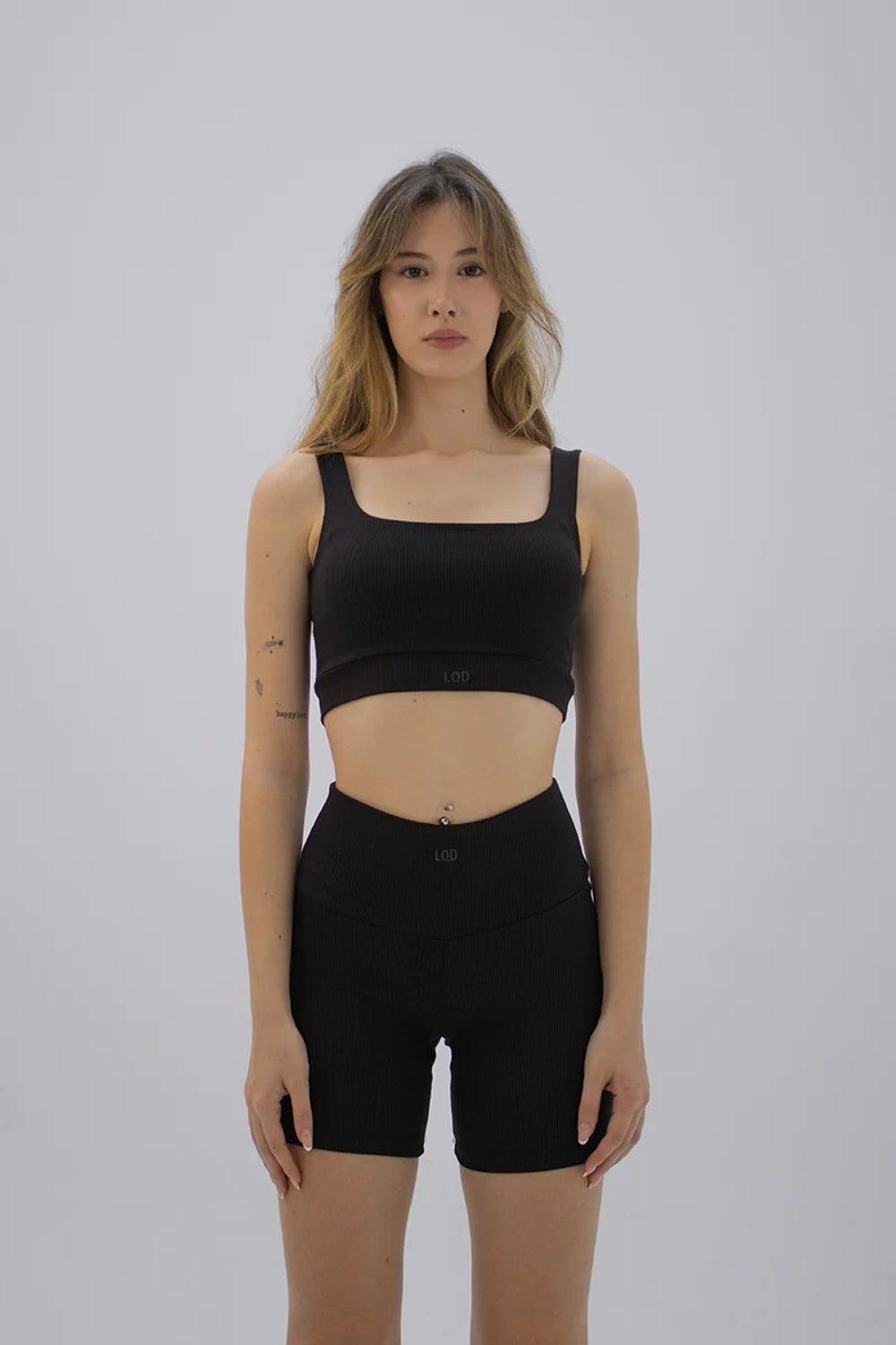 Liquide-SORUNLU - Stria Biker Tayt Siyah-Tayt-1-Milagron.com