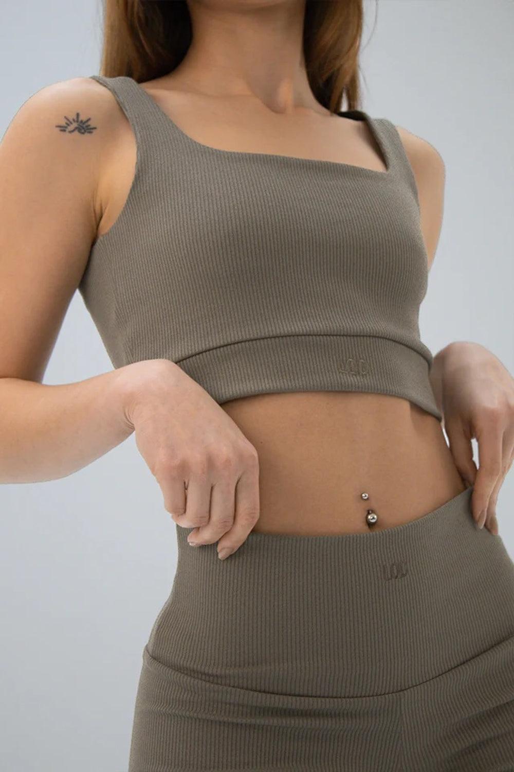 Liquide-SORUNLU - Stria Nan Bralet Haki-Spor Üstü-3-Milagron.com