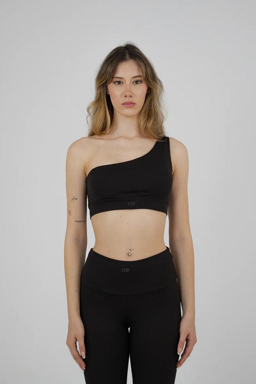 Liquide-SORUNLU - Stria Toga Bralet Siyah-Spor Üstü-1-Milagron.com