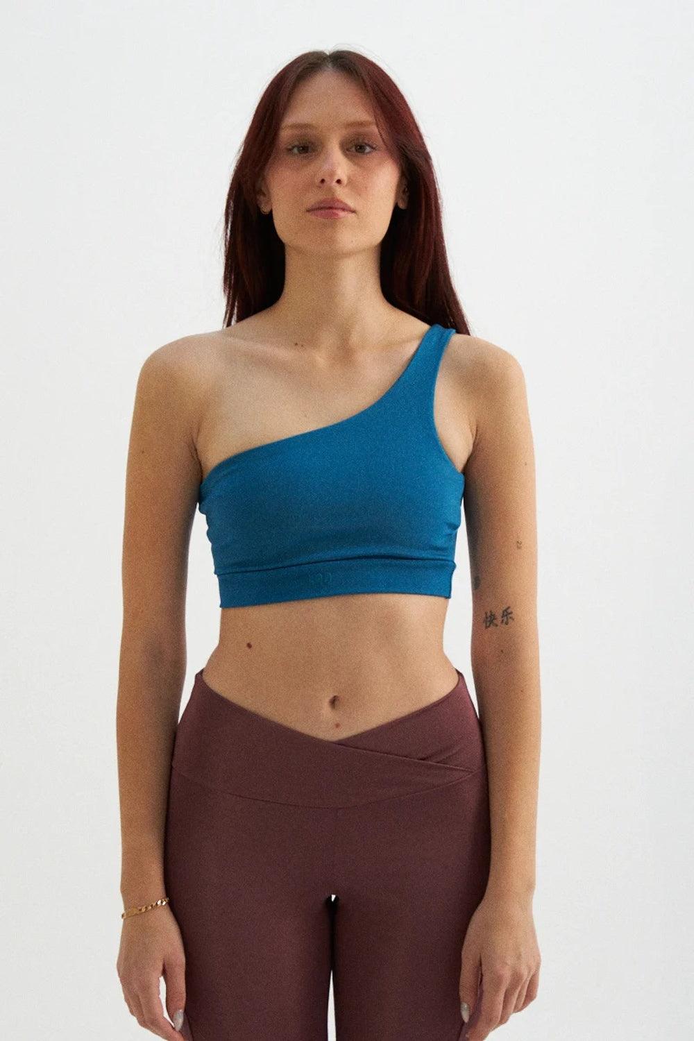 Liquide-SORUNLU - Toga Bralet Mavi-Spor Üstü-1-Milagron.com