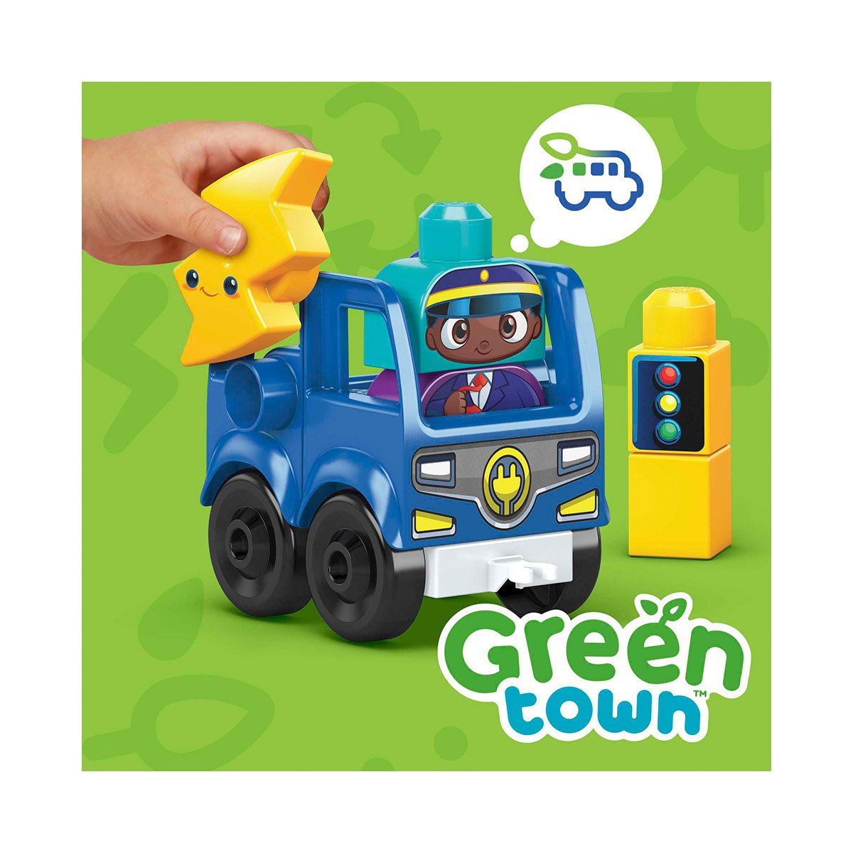 Mega Blocks-Bloks Doğa Dostu Otobüs Seti 36 Parça +1 Yaş-Yapı Oyuncakları-3-Milagron.com