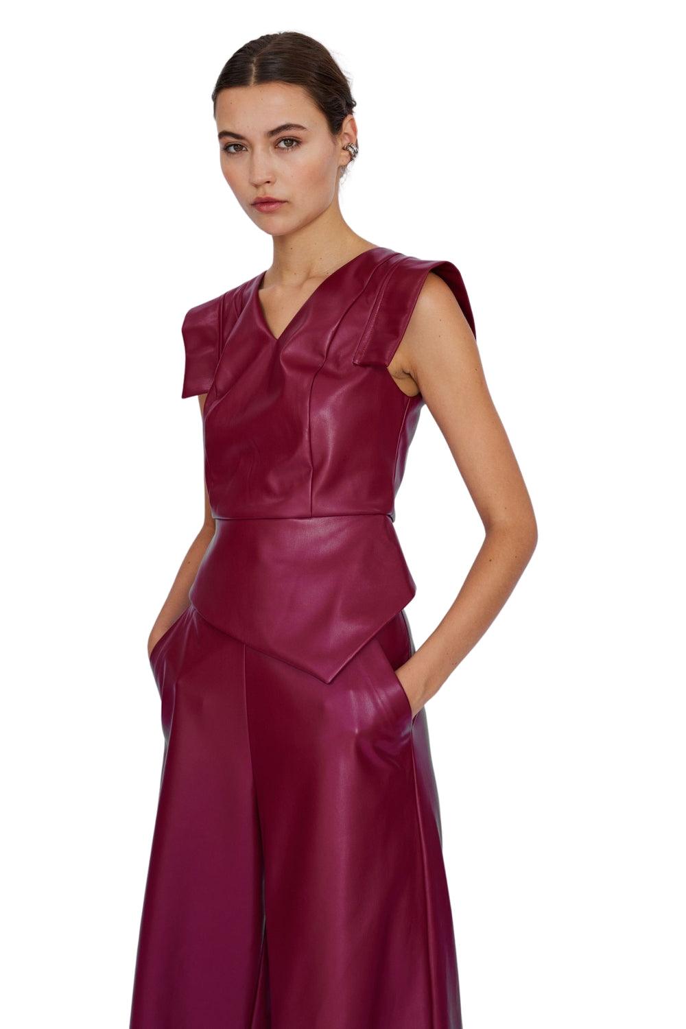 Mirimalist-Concrete Kırmızı Büstiyer-Bluz-2-Milagron.com