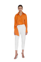 Mirimalist-Flow Oranje Cupro Gömlek-Gömlek-4-Milagron.com