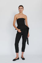 Mirimalist-Flow Siyah Büstiyer-Bluz-1-Milagron.com