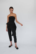 Mirimalist-Flow Siyah Büstiyer-Bluz-2-Milagron.com