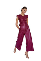 Mirimalist-Kırmızı Deri Culotte Pantolon-Deri Pantolon-3-Milagron.com