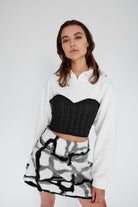 Mirimalist-Korse Ekru Kapüşonlu-Sweatshirts & Hoodies-2-Milagron.com