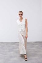 Mozto-SORUNLU - Larissa Maxi Satin Skirt-Etek-4-Milagron.com