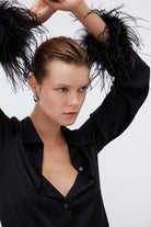 Mozto-SORUNLU - Thalia Feathered Shirt-Gömlek-4-Milagron.com