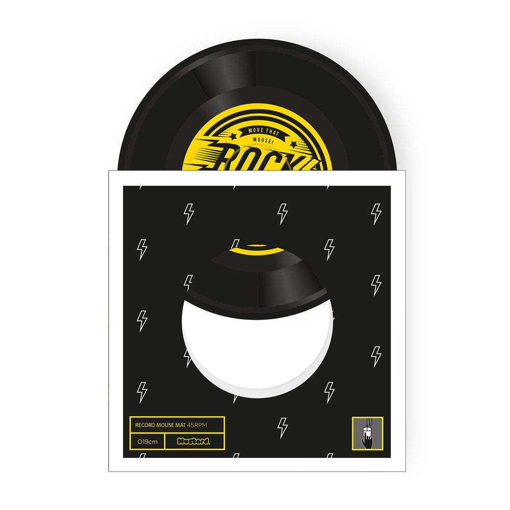 Mustard-Mustard Rock N Roll Mouse Pad-Mouse Pad-2-Milagron.com