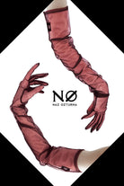 NØ | NAZ OZTURNA-NØ Tulle Gloves Burgundy-Eldiven-2-Milagron.com
