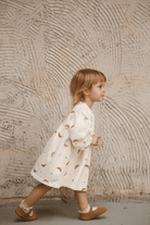 OhLaLaKoala-Kruvasan Baskılı Kız Çocuk Elbise-Çocuk Elbise & Tulum-3-Milagron.com