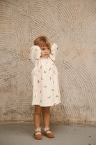 OhLaLaKoala-Kruvasan Baskılı Kız Çocuk Elbise-Çocuk Elbise & Tulum-6-Milagron.com