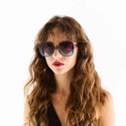 Okkia-Okkia Anna Butterfly Güneş Gözlüğü Havana Mavisi-Güneş Gözlüğü-2-Milagron.com