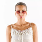 Okkia-Okkia Chiara Toz Pembe Unisex Güneş Gözlüğü Pembe Gradyan-Güneş Gözlüğü-2-Milagron.com