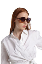 Okkia-Okkia Emma Big Hexagonal Güneş Gözlüğü Havana Sarısı-Güneş Gözlüğü-6-Milagron.com