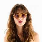 Okkia-Okkia Lauro Unisex Yuvarlak Sarı Havana Güneş Gözlüğü Siyah Gradyan-Güneş Gözlüğü-3-Milagron.com