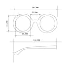 Okkia-Okkia Monica Unisex Büyük Yuvarlak Güneş Gözlüğü Havana Mavisi-Güneş Gözlüğü-5-Milagron.com