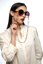 Okkia-Okkia Monica Unisex Büyük Yuvarlak Güneş Gözlüğü Havana Sarısı-Güneş Gözlüğü-8-Milagron.com