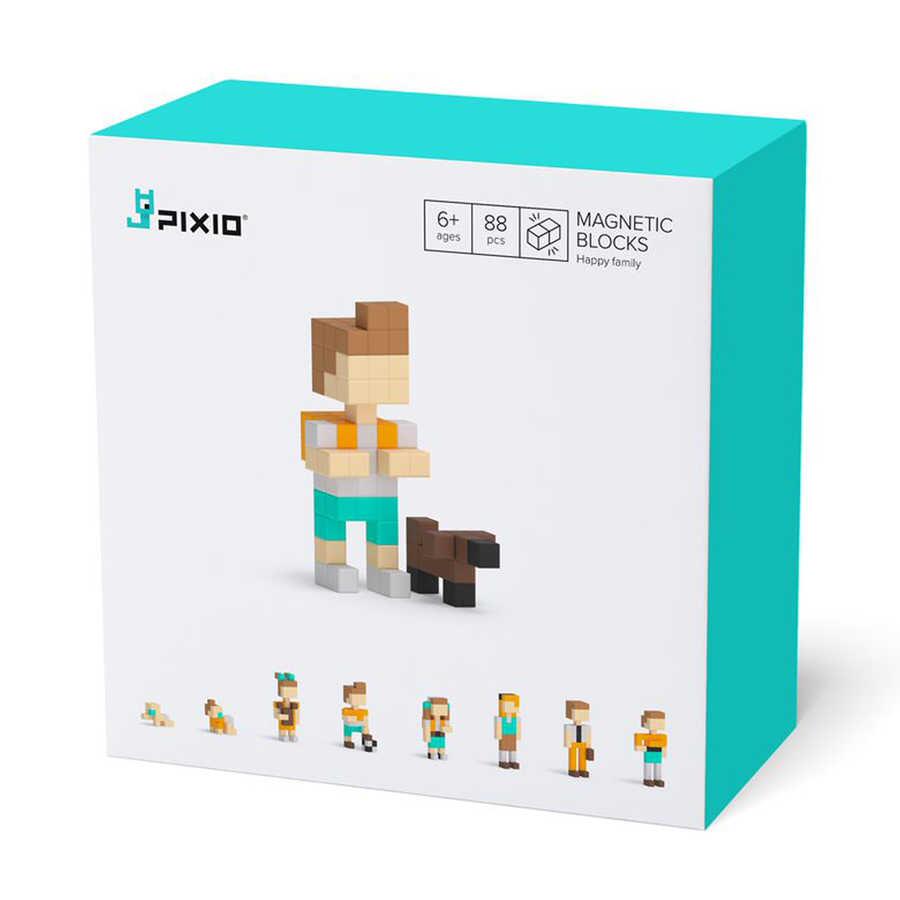 Pixio-Pixio Happy Family İnteraktif Mıknatıslı Manyetik Blok Oyuncak-İnteraktif Oyuncak-1-Milagron.com