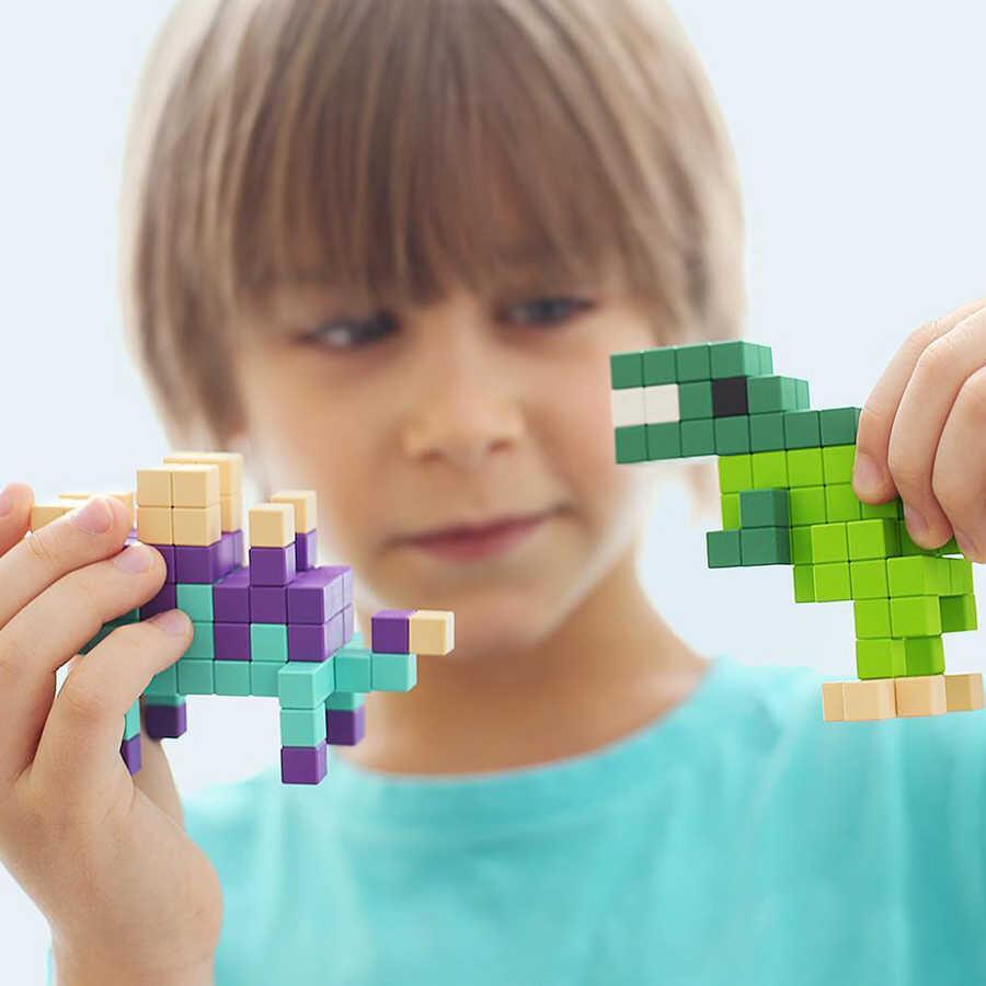Pixio-Pixio Mini Dinos İnteraktif Mıknatıslı Manyetik Blok Oyuncak-İnteraktif Oyuncak-4-Milagron.com
