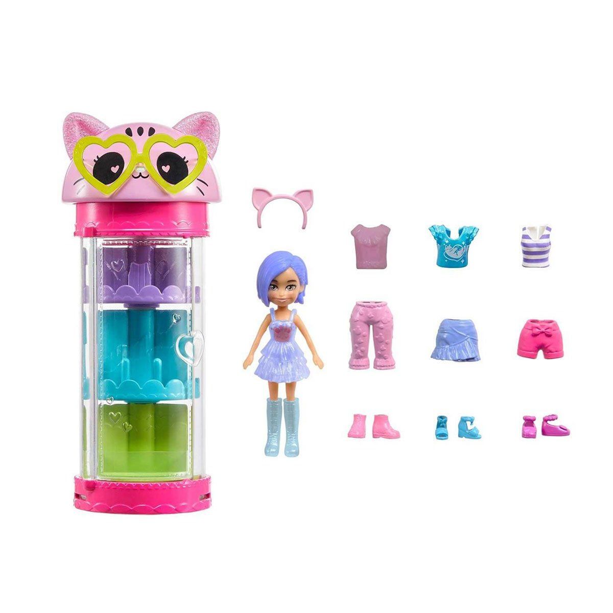 Poly Pocket ve Arkadaşları-Polly Pocket Moda Eğlencesi Oyun Setleri Mattel-Oyuncak Bebek ve Oyun Setleri-2-Milagron.com